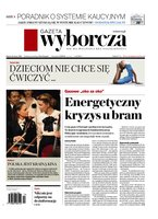 okłada najnowszego numeru Gazeta Wyborcza - Warszawa