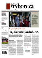 okłada najnowszego numeru Gazeta Wyborcza - Warszawa