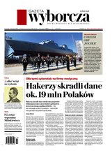 okłada najnowszego numeru Gazeta Wyborcza - Warszawa
