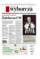 okłada najnowszego numeru Gazeta Wyborcza - Warszawa