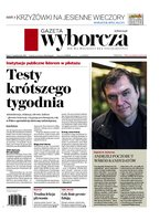 okłada najnowszego numeru Gazeta Wyborcza - Warszawa