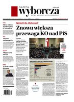 okłada najnowszego numeru Gazeta Wyborcza - Warszawa