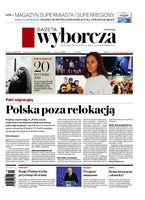 okłada najnowszego numeru Gazeta Wyborcza - Warszawa