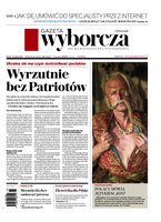 widok pierwszej strony Gazeta Wyborcza - Warszawa