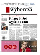 okłada najnowszego numeru Gazeta Wyborcza - Warszawa