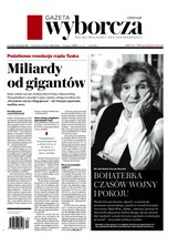 okłada najnowszego numeru Gazeta Wyborcza - Warszawa